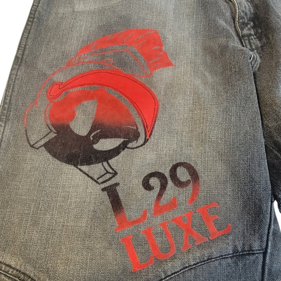 Lot 29 Luxe Marvin the Martian Baggy Wide Leg Hip Hop Looney Tunes Jean 36 - Picture 4 of 14